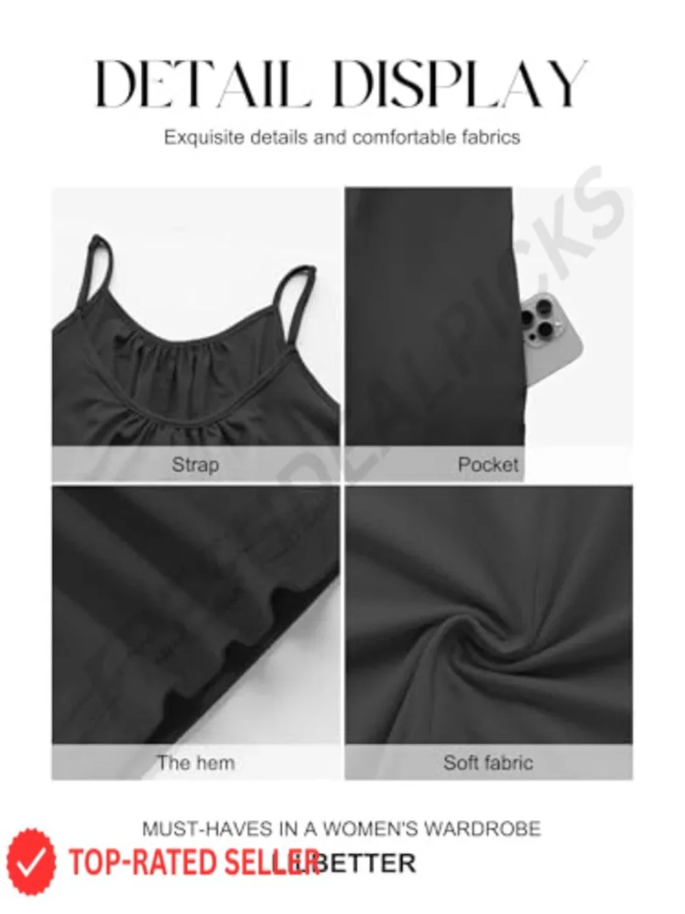 Womens Sleeveless Romper Adjustable Spaghetti Strap Wide Leg Jumpsuit with